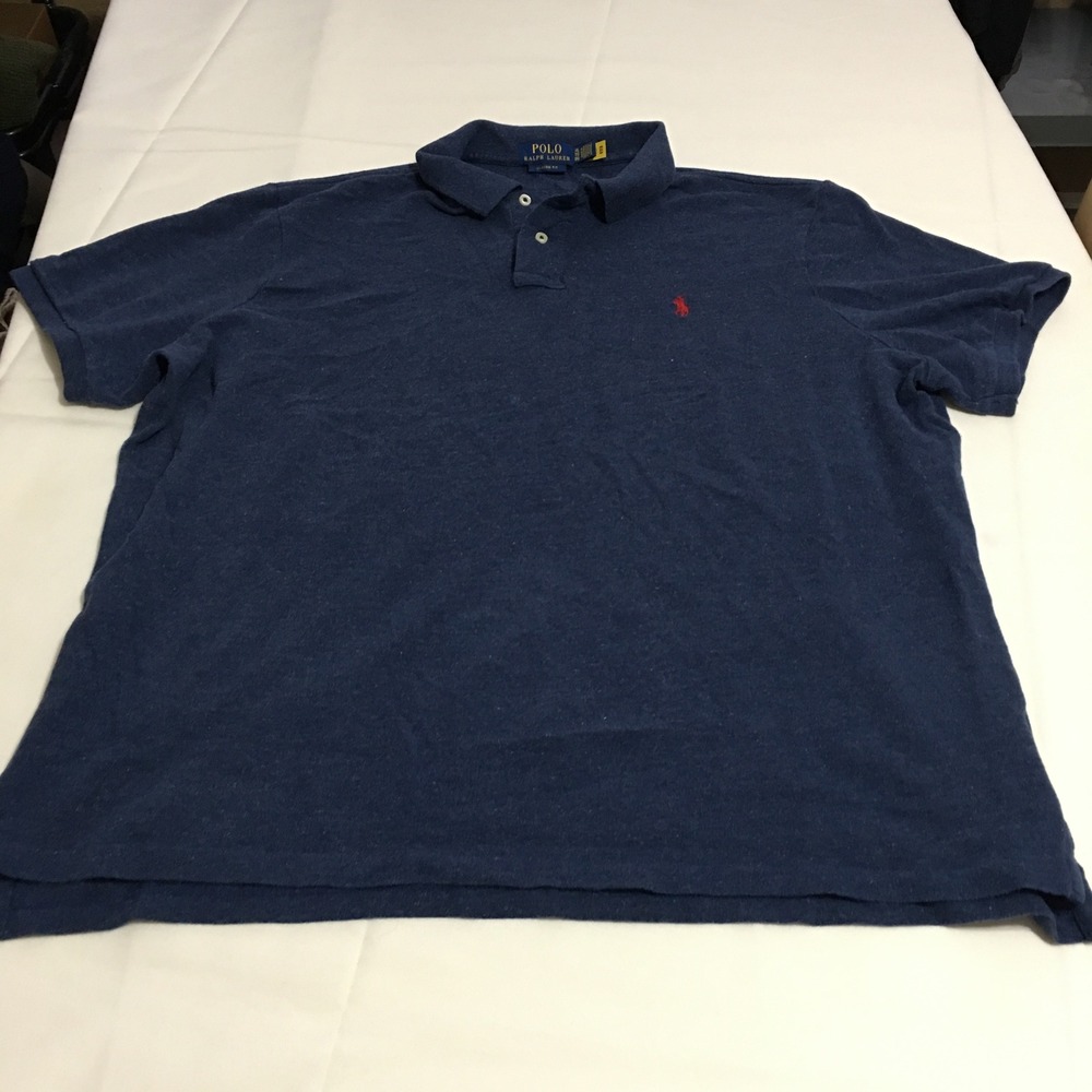Polo Ralph Lauren Mens Polo Shirt XL Navy Blue Classic Fit Short Sleeve Preppy